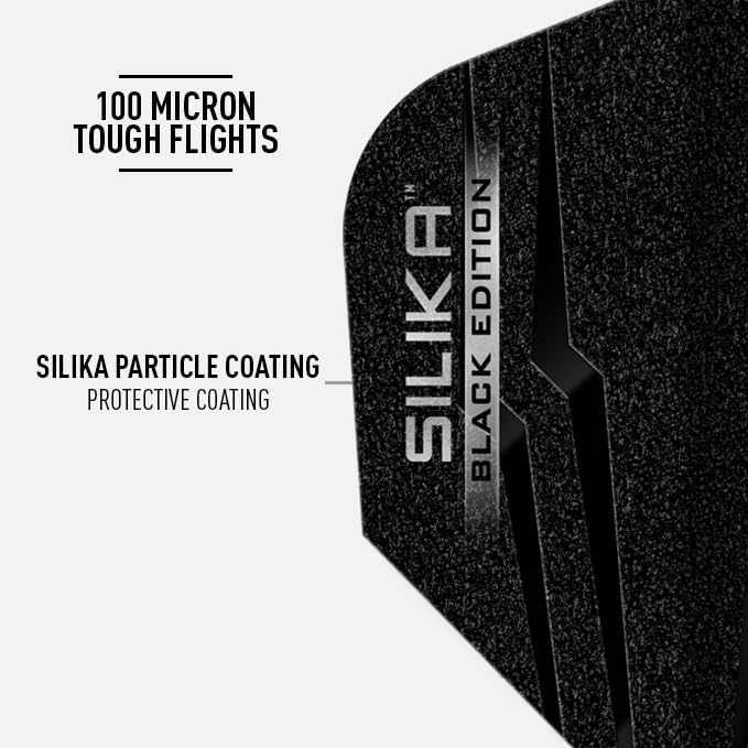 Harrows Silika Black Edition - Tough Crystalline Coated Flights - No6