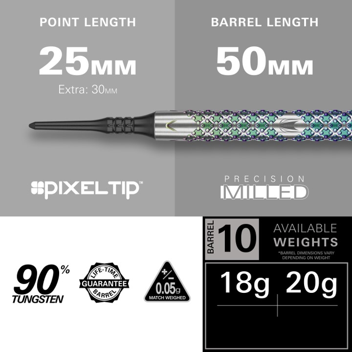 Rove 10 Target Soft Tip Darts 2024 - Softdart