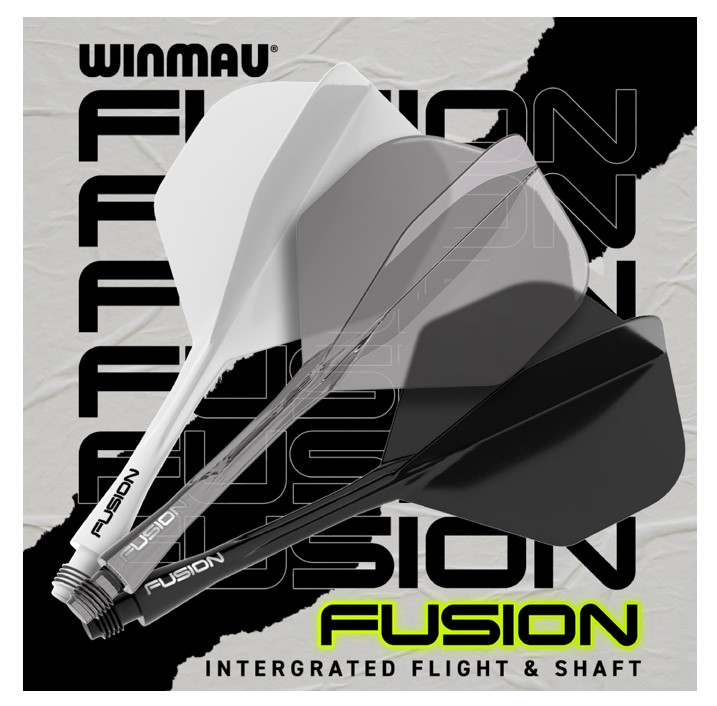 Winmau Fusion No2 Integrated Flight & Shaft - Solid Black
