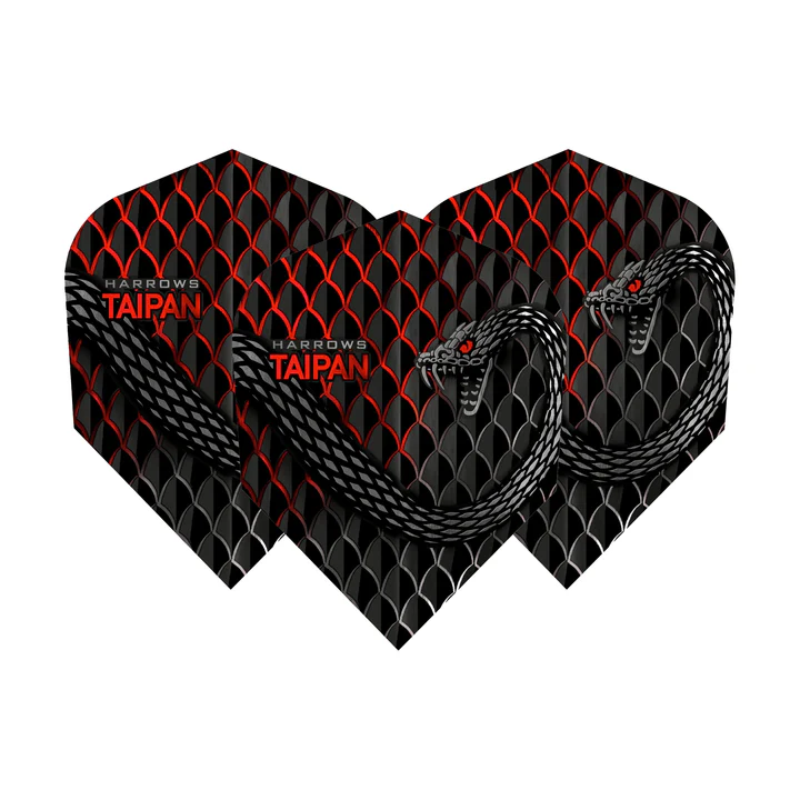 Harrows Taipan Dart Flights - No6 - Red