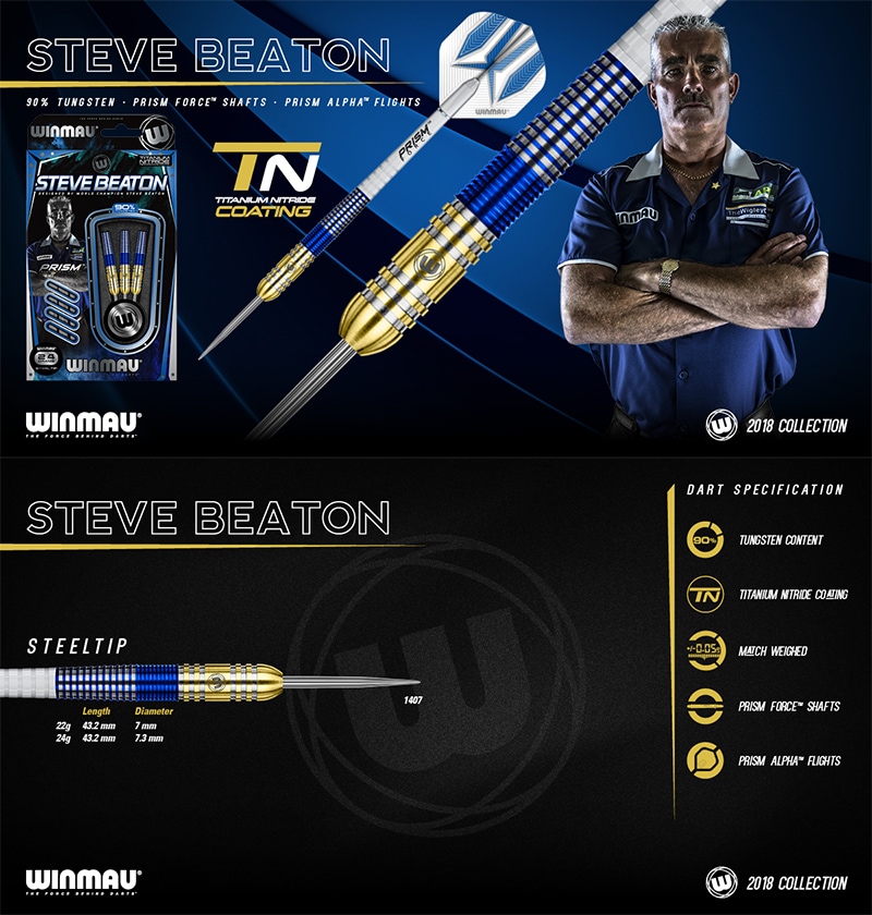 Steve Beaton TN Winmau 90% Tungsten - Steeldart