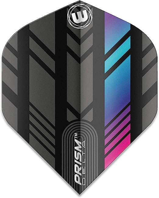 Prism Delta Winmau Dart Flights - Rainbow black
