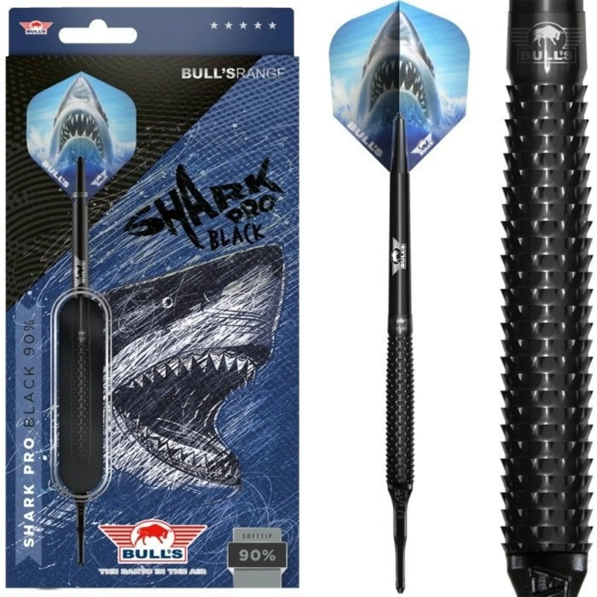 Bull's NL Shark Pro Black 90% - Softdart
