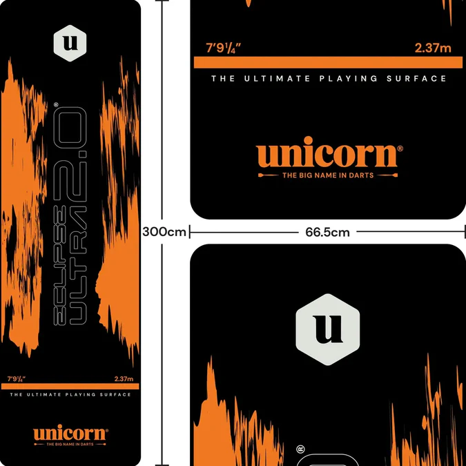 Unicorn Eclipse Ultra 2.0 Dart-Teppich - Schwarz/Orange