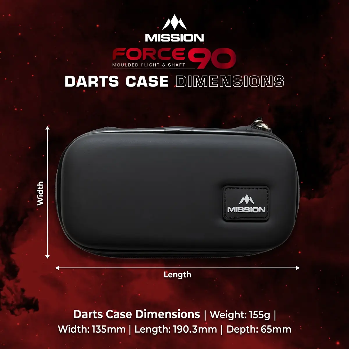 Mission Force 90 EVA Flight und Dartcase - Darttasche S - Black