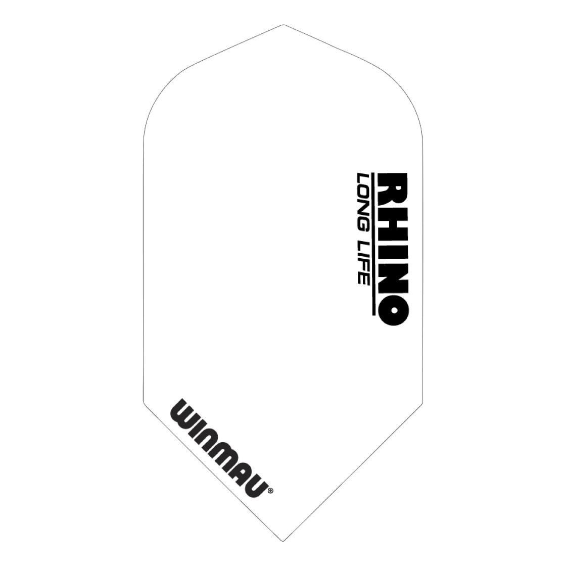 Rhino Slim Winmau Dart Flights - Extra Thick - weiss