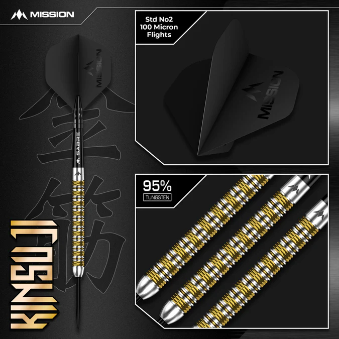 Mission Kinsuji Darts - 95% Tungsten - Steeldart