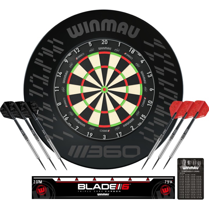 Winmau Blade 360 Darboard - Surround - Darts - Bundle