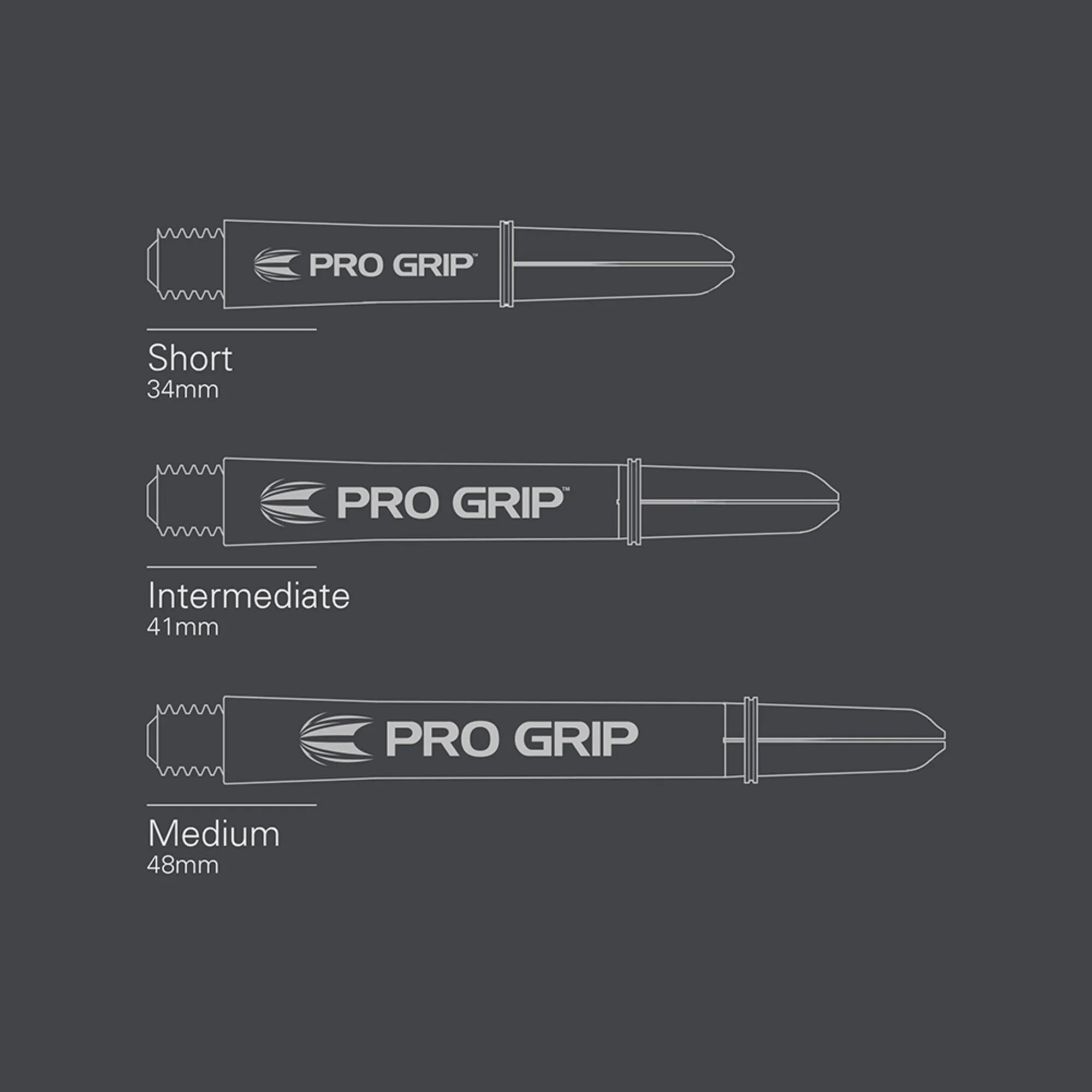 9er Packung Target Shaft Pro Grip - Clear