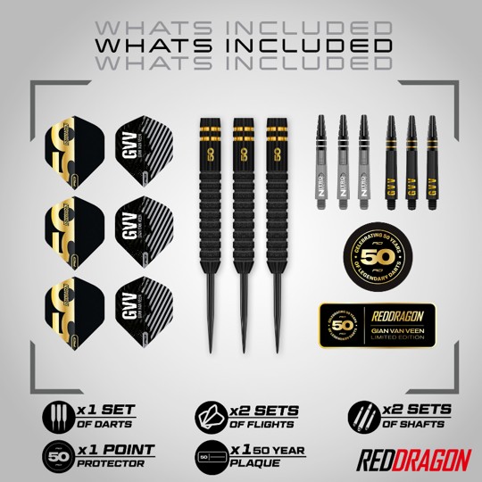 Gian van Veen - 50 Years Red Dragon - Limited Edition - Steeldart