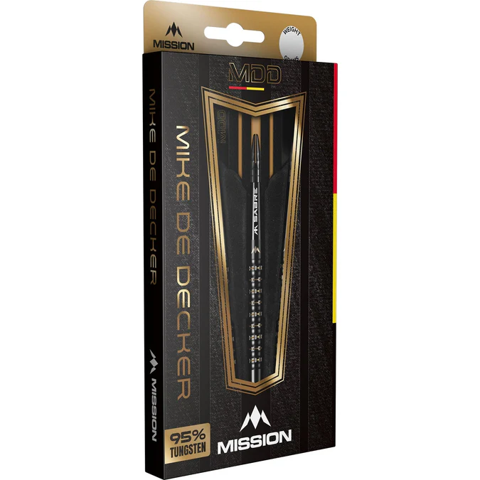 Mike De Decker 95% Tungsten - Black & Gold Mission - Softdart