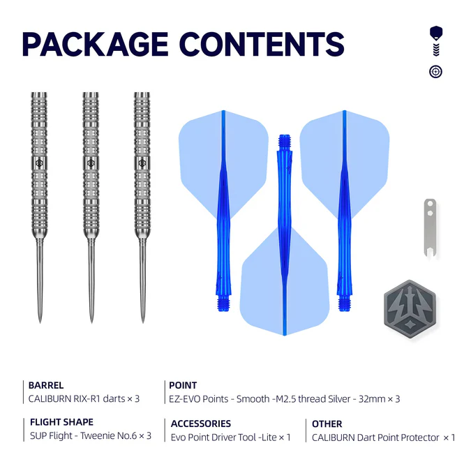 Caliburn Rix Darts R1 90% Tungsten - Steeldart