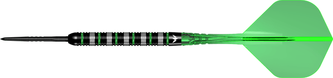Mission Moldavite 95% Tungsten Darts - Black/Green - Steeldart