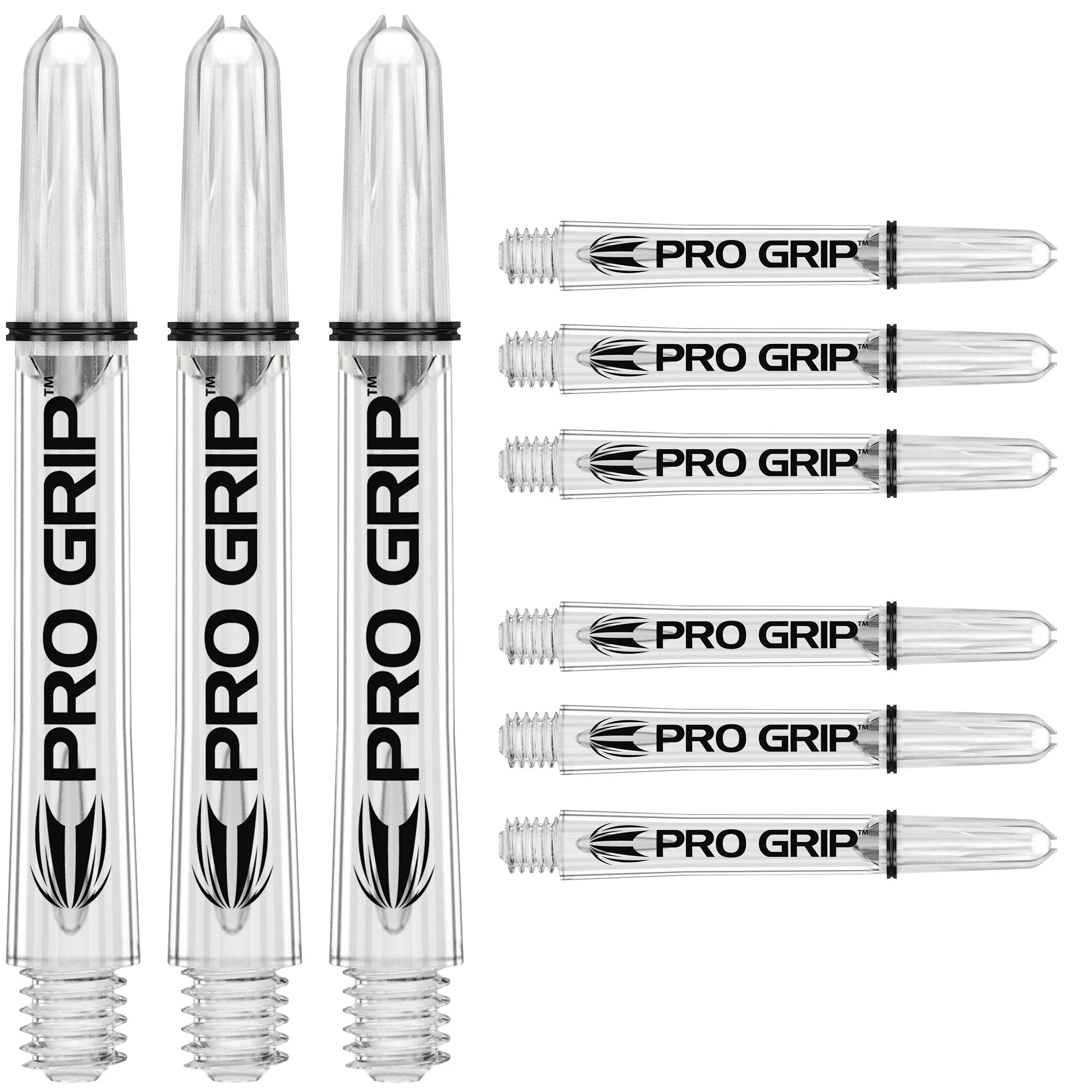 9er Packung Target Shaft Pro Grip - Clear