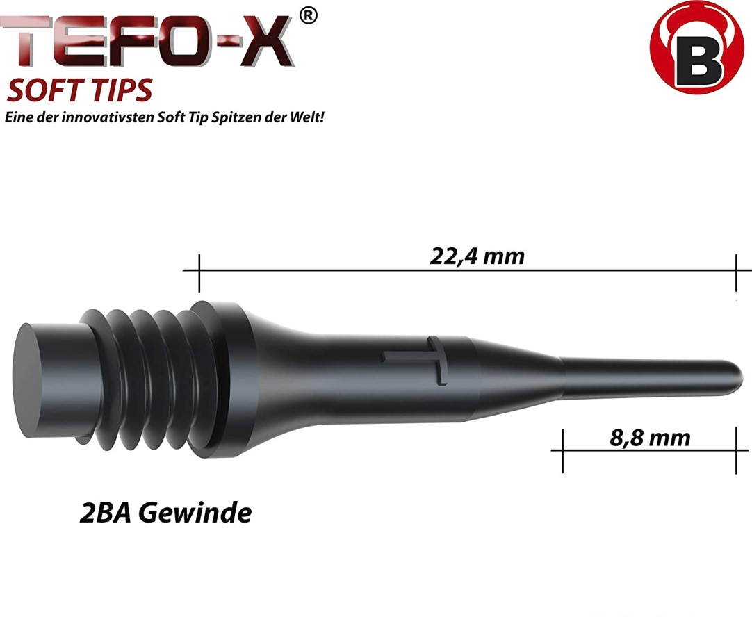 Bull's Tefo-X Soft Tips - Schwarz