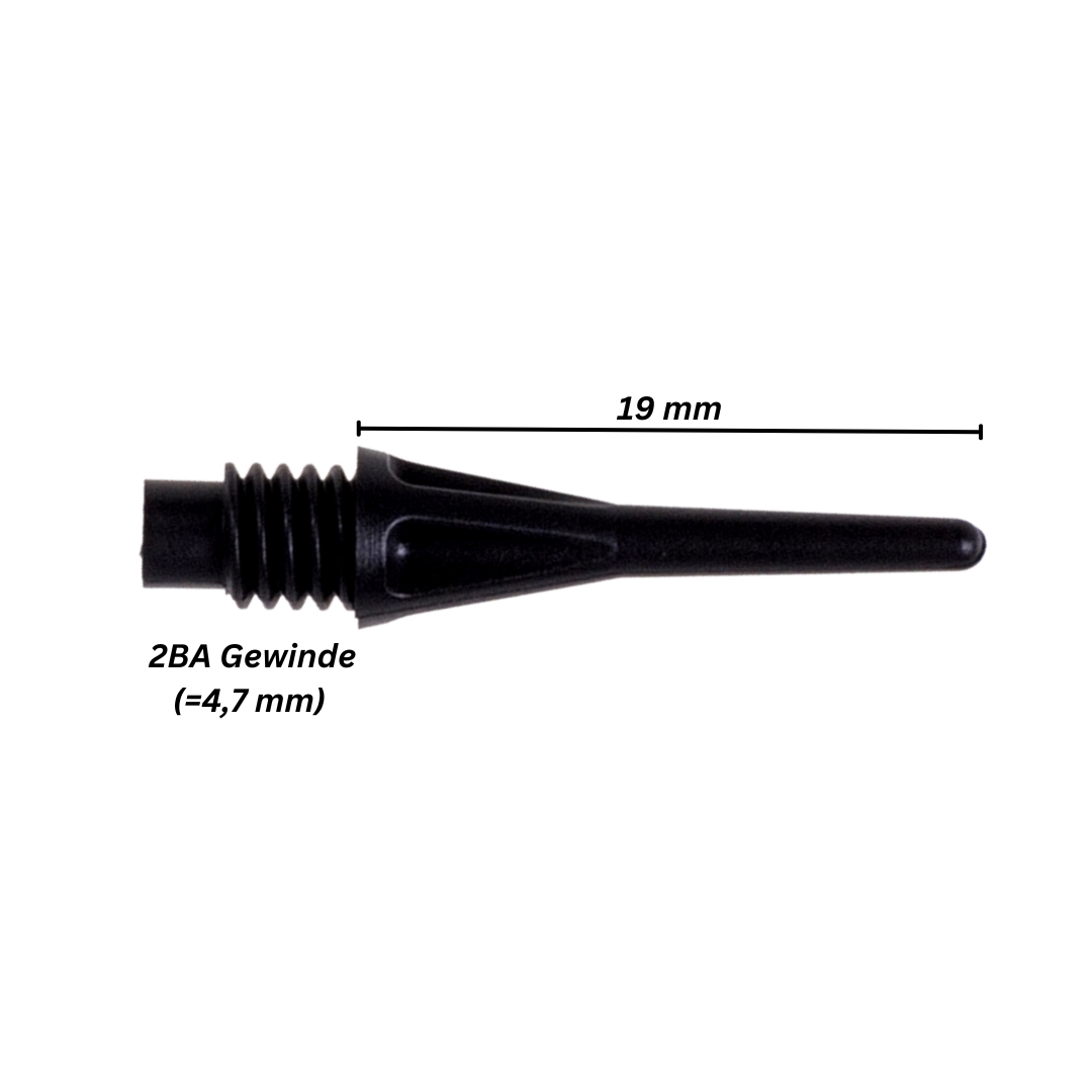 Karella Softdartspitze Pro-Tip 2BA Soft Tip - Schwarz