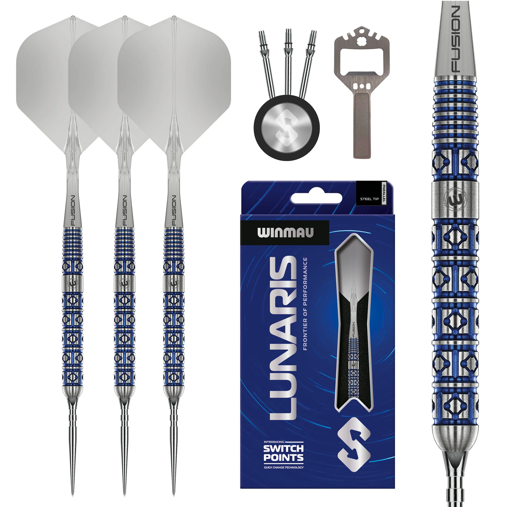 Winmau Lunaris Parallel Switch Points - Wechselspitzen - Steeldart