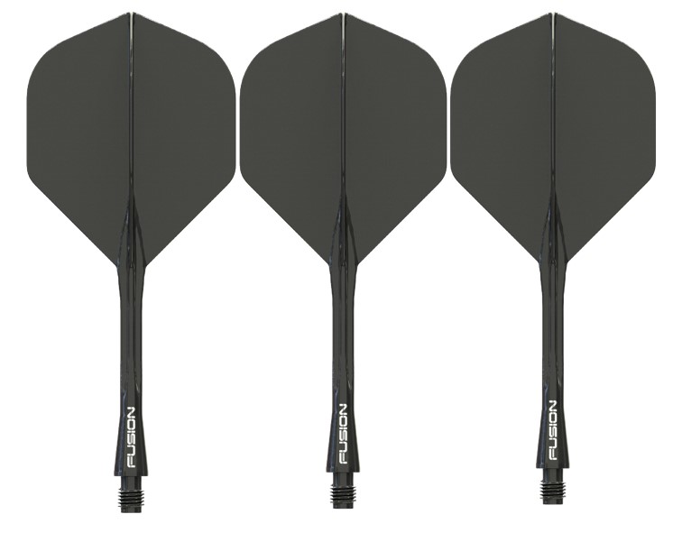 Winmau Fusion No2 Integrated Flight & Shaft - Solid Black