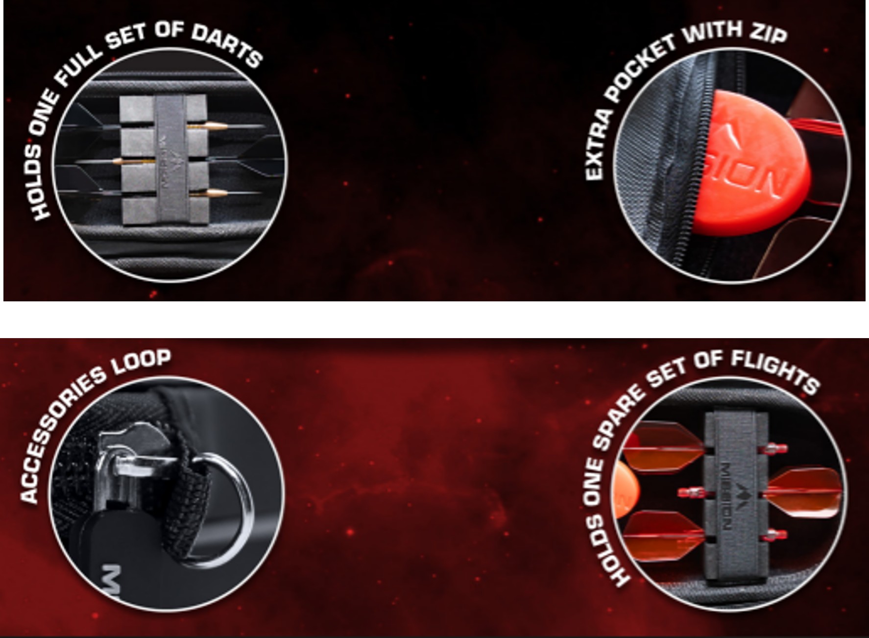 Mission Force 90 Dart- und Fight-Case - Limited Edition - S - Black