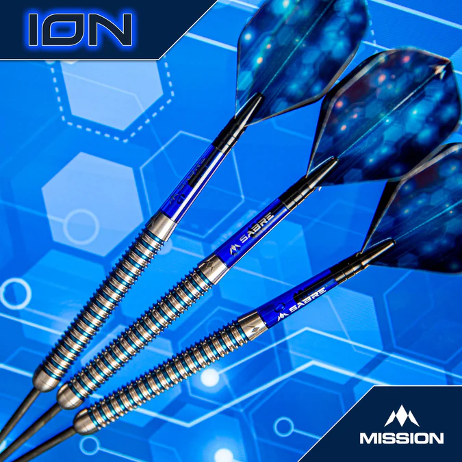 Mission ION Darts - 95% Blue & Silver - Steeldart