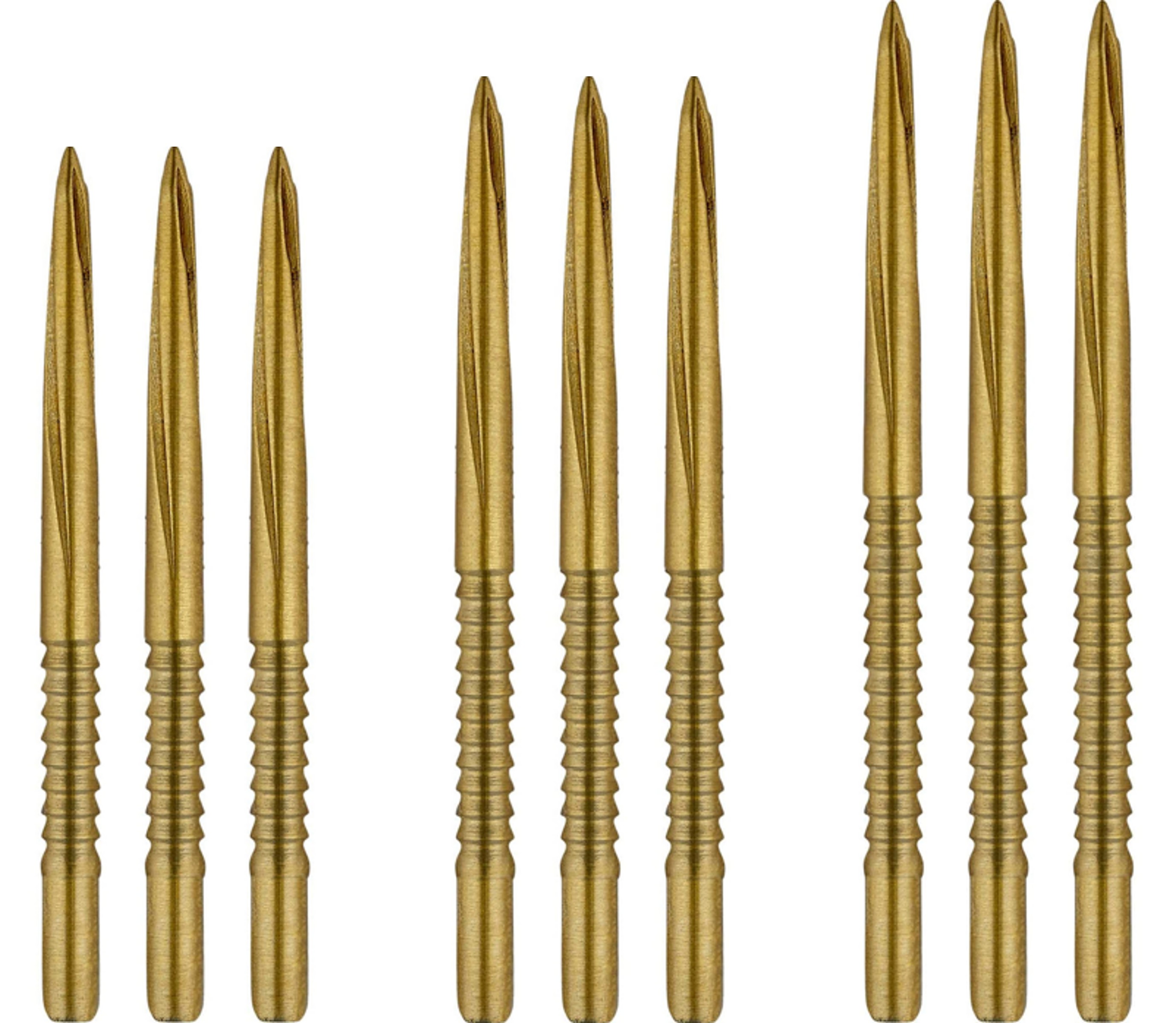 Unicorn Volute Shark Fin Dart Points - Gold