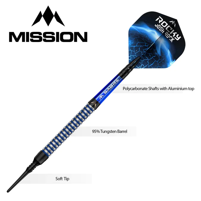 Josh Rock - Rocky Darts v2 - Mission 95% Tungsten - Softdart