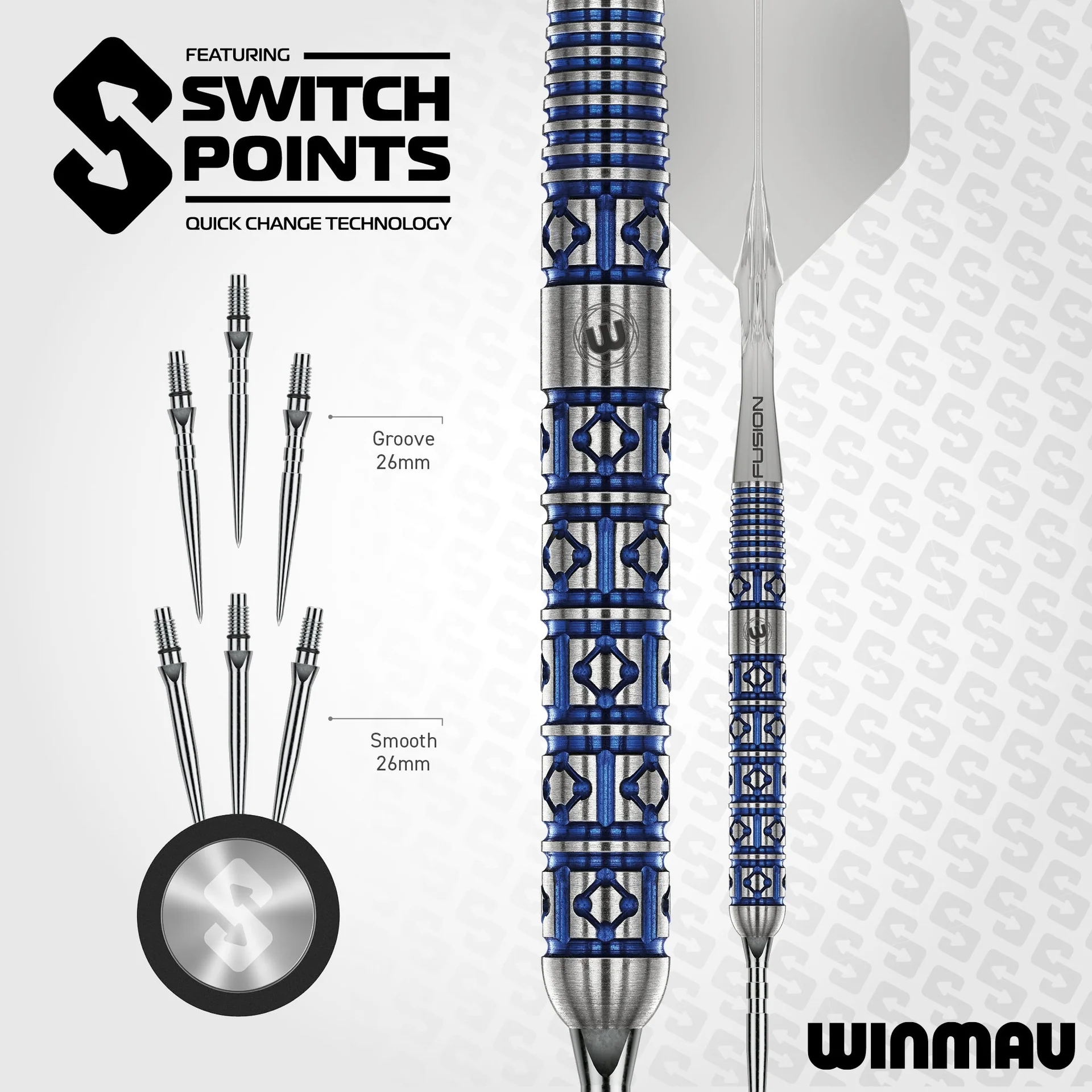 Winmau Lunaris Parallel Switch Points - Wechselspitzen - Steeldart