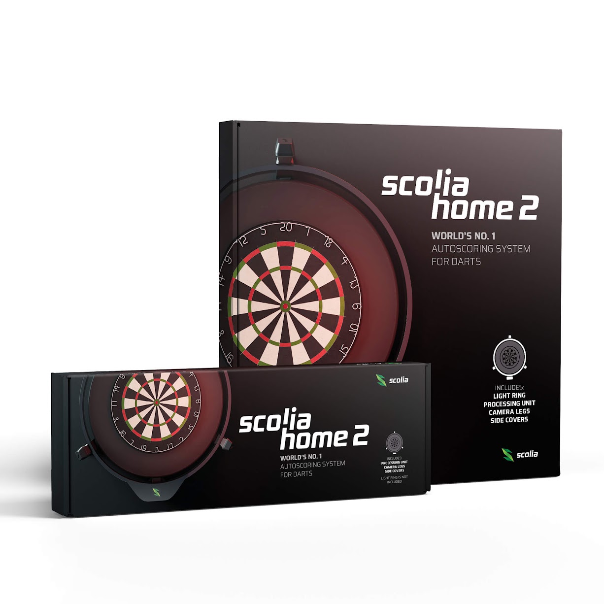 Scolia Home 2 (mit Beleuchtung) - Automatischer Punktezähler für Steeldarts