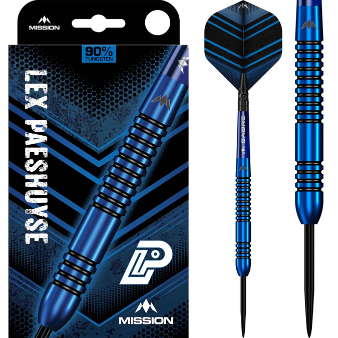 Mission Lex Paeshuyse Darts - 90% Blue & Black - Steeldart