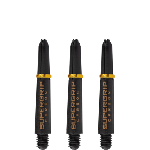 Supergrip Carbon Dart Shafts Harrows - Black & Gold