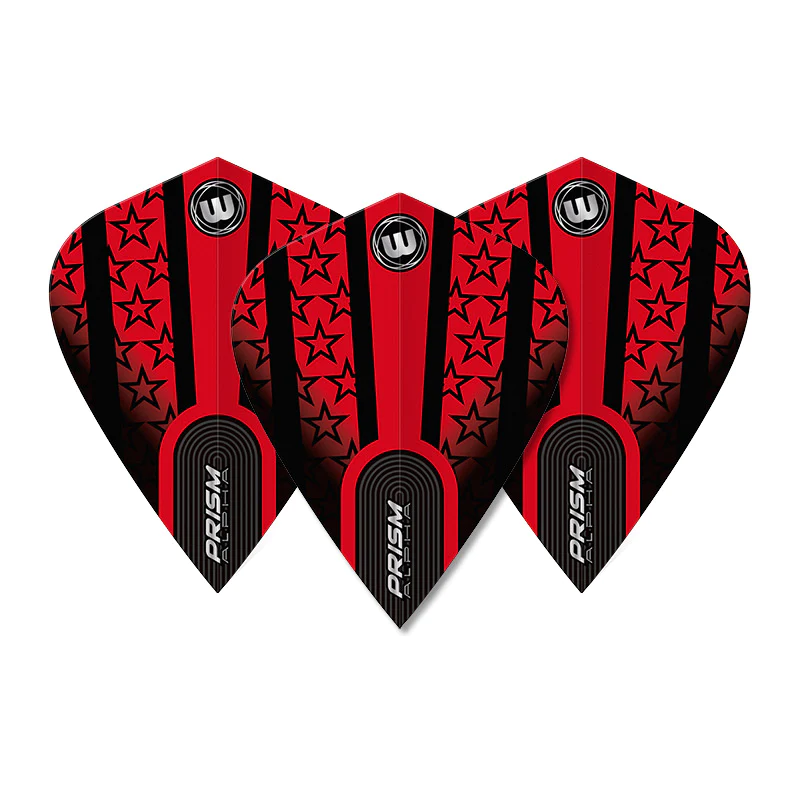 Prism Kite Winmau Dart Flights - black & red