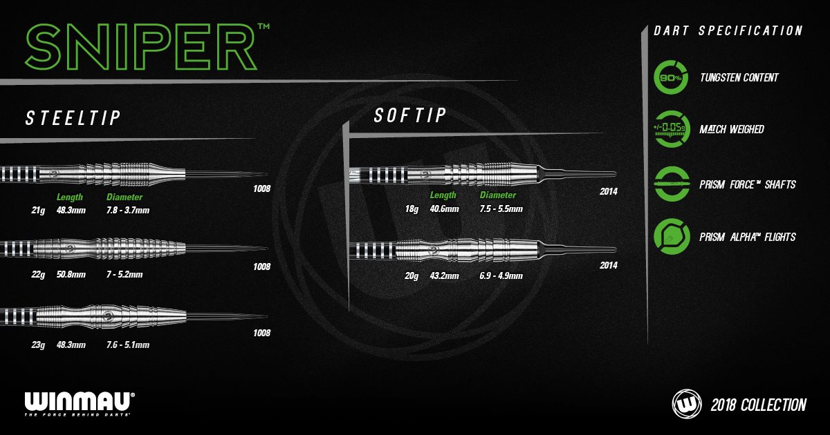 Sniper 20 gram Winmau - Softdart