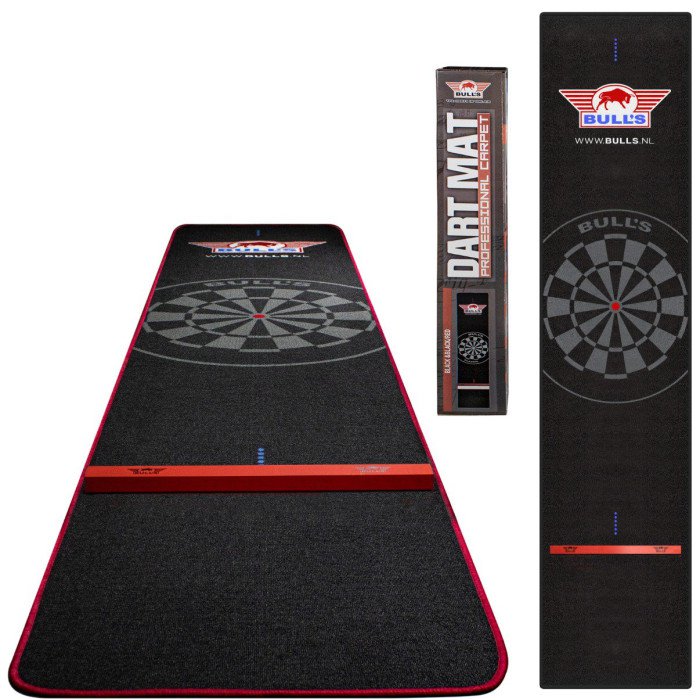 Bulls NL Carpet Dartmatte inkl. Oche 300 x 60 - Black/Red
