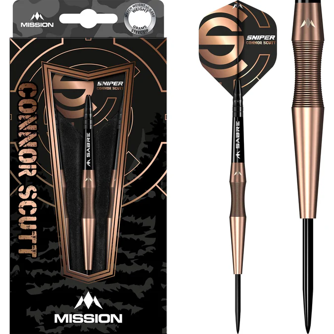 Mission Connor Scutt V2 - 90% Tungsten Bronze PVD Sniper - Steeldart
