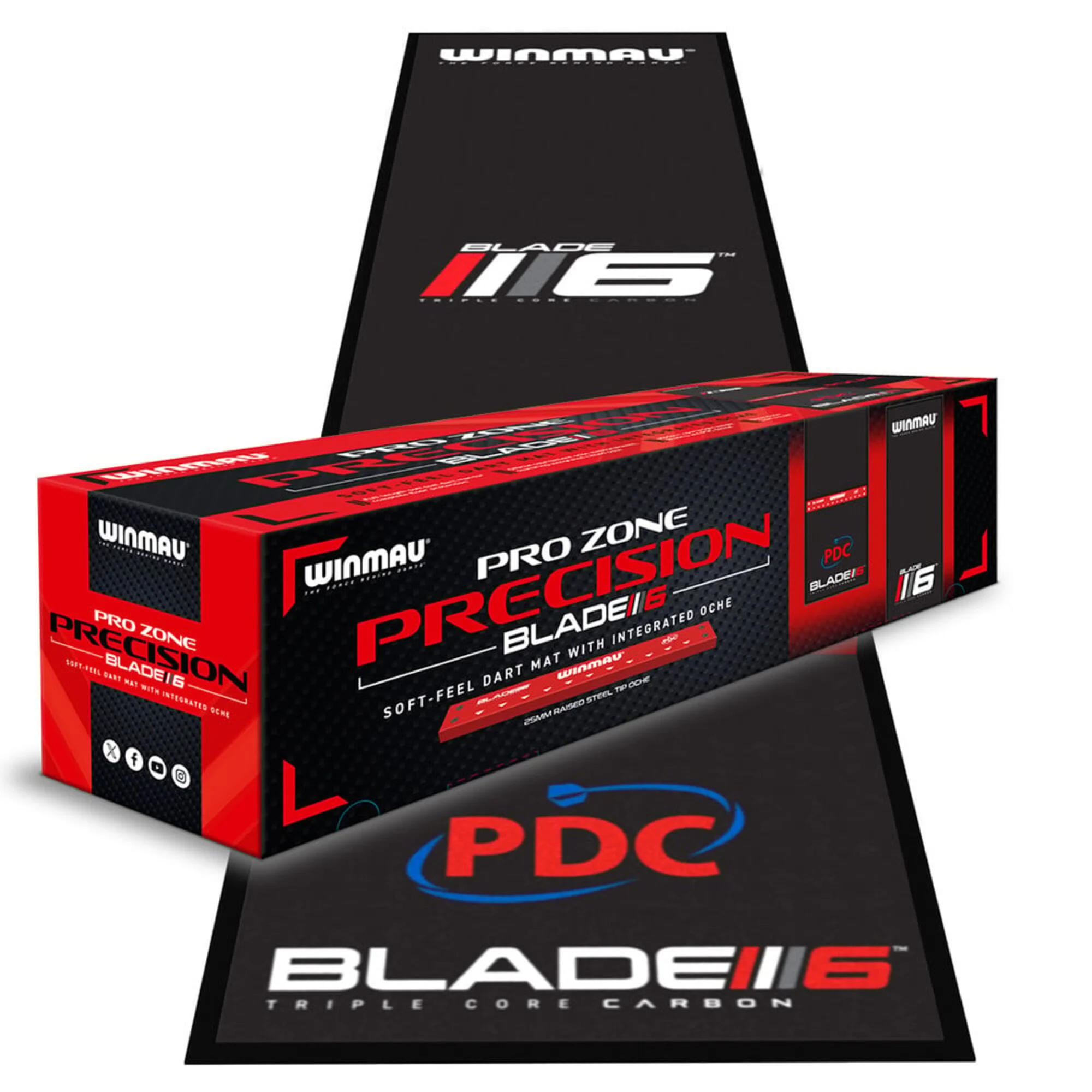 Winmau Pro Zone Precision Blade 6 - Soft Feel Dartmatte mit Oche
