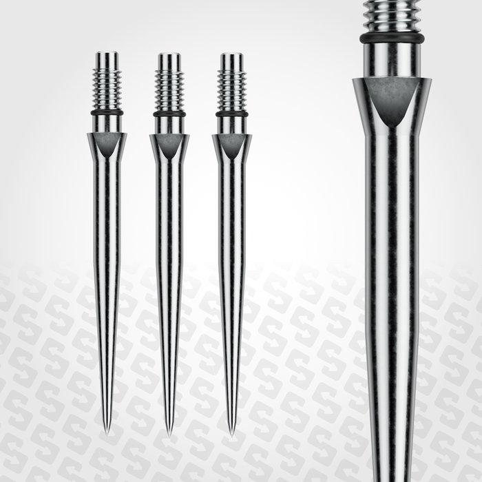 Winmau Switch Point Smooth - Wechselspitzen Silber