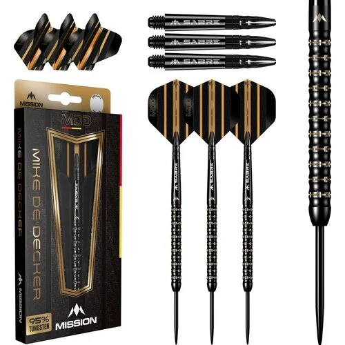 Mike De Decker 95% Tungsten - Black & Gold Mission - Steeldart