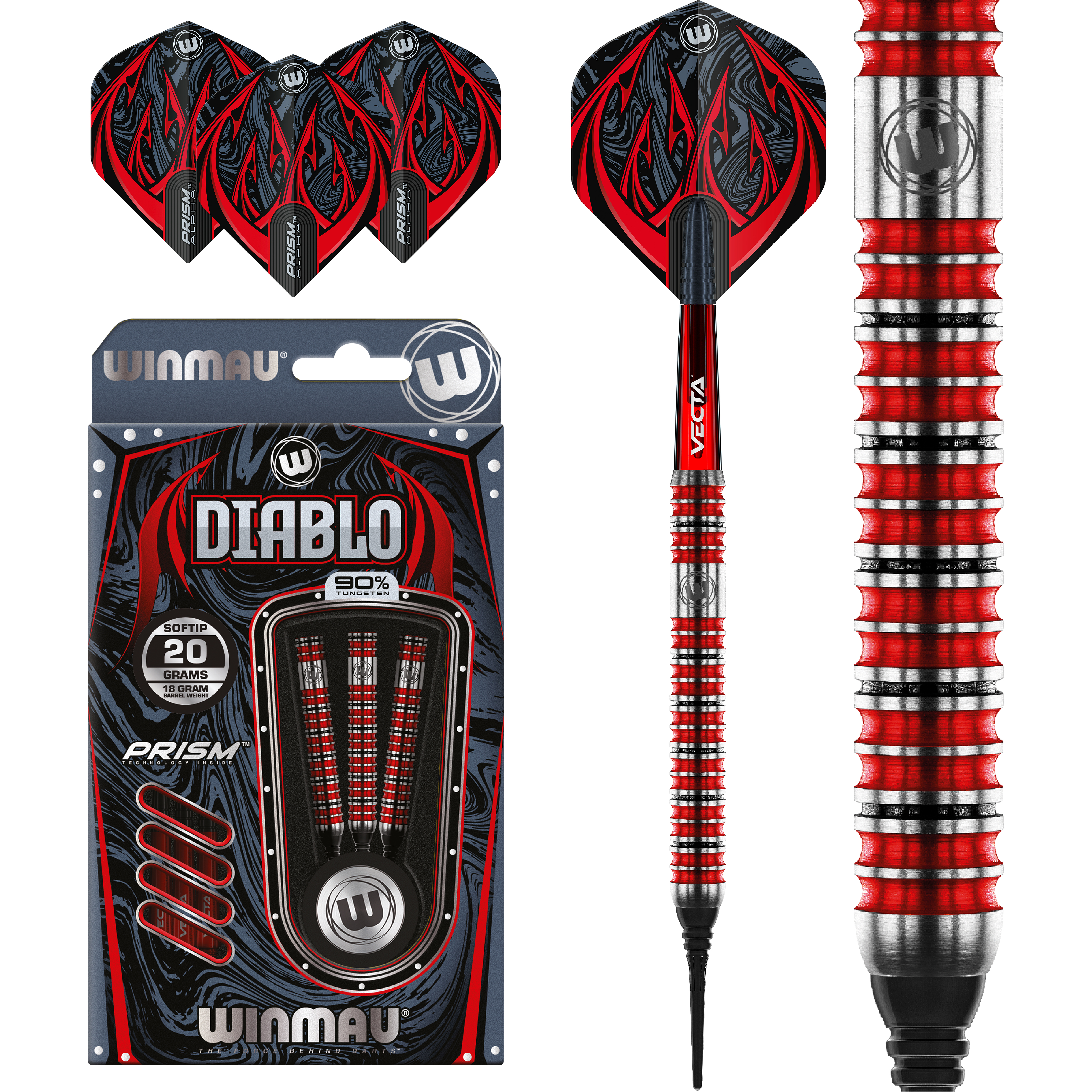 Diablo Winmau - Sortdart