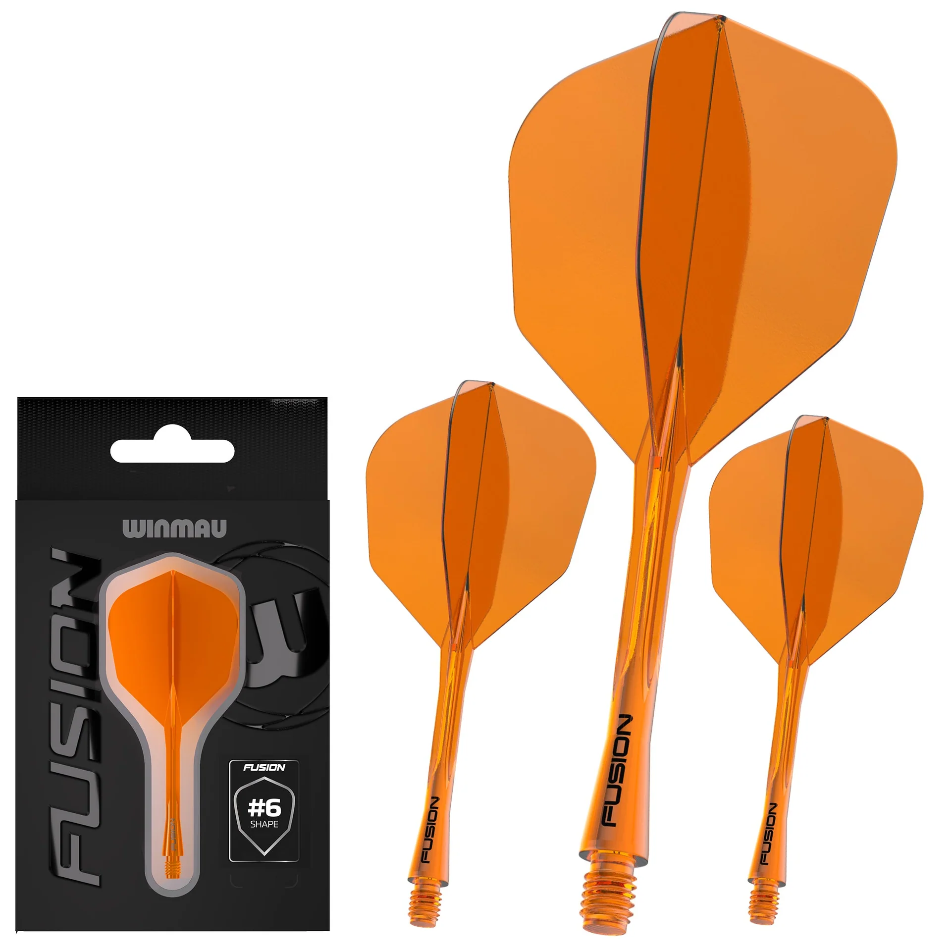 Winmau Fusion No6 Integrated Flight & Shaft - orange