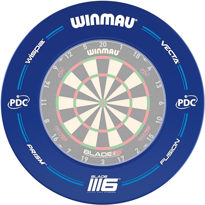 Winmau Dartboard Surround mit Aufdruck - Blau