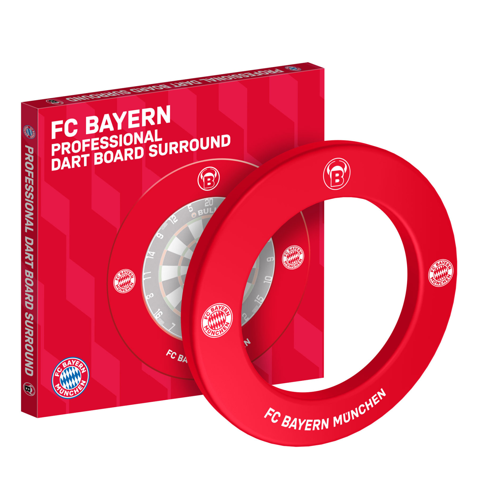 Bull's Premium Dartboard Surround - FC Bayern München - Rot mit Aufdruck
