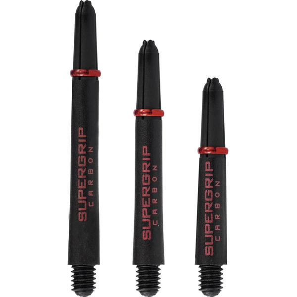 Supergrip Carbon Dart Shafts Harrows - Black & Red