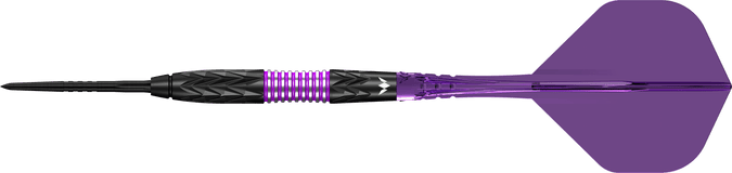 Mission Vector 95% Tungsten Darts - Black PVD/Purple - Steeldart