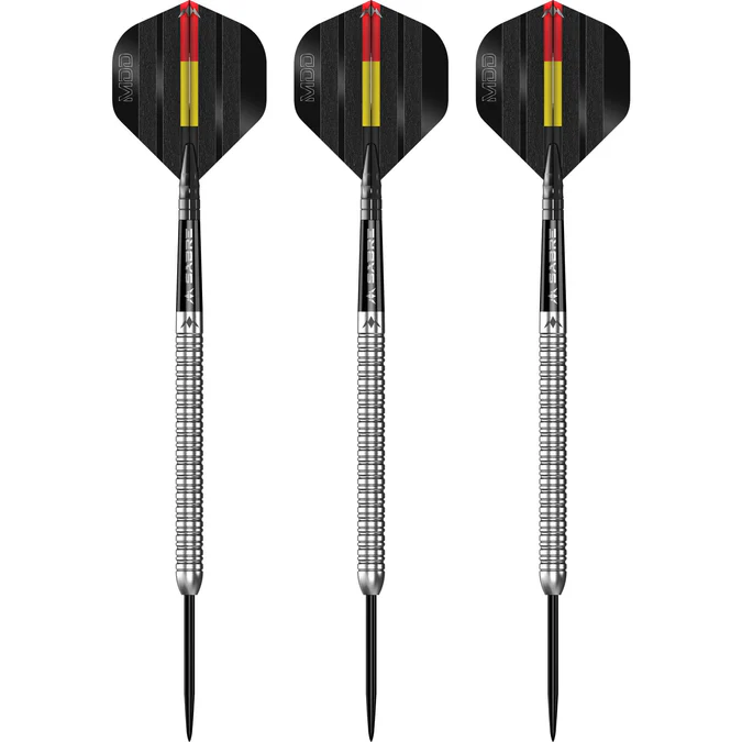 Mike De Decker Darts 95% Tungsten Silver Mission - Steeldart