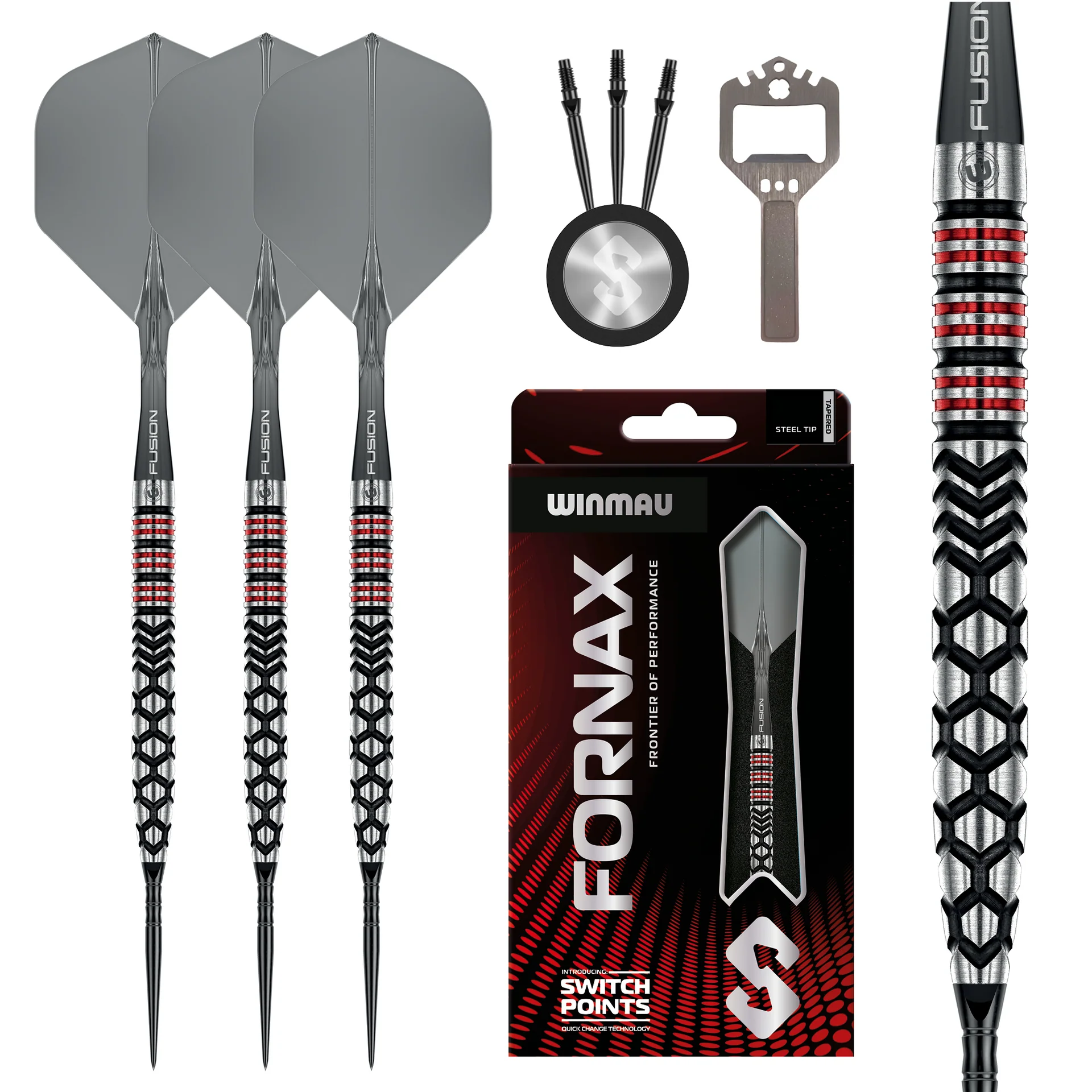 Winmau Fornax Tapered Switch Points Wechselspitzen - Steeldart