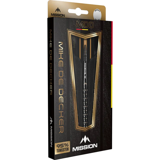 Mike De Decker 95% Tungsten - Black & Gold Mission - Steeldart