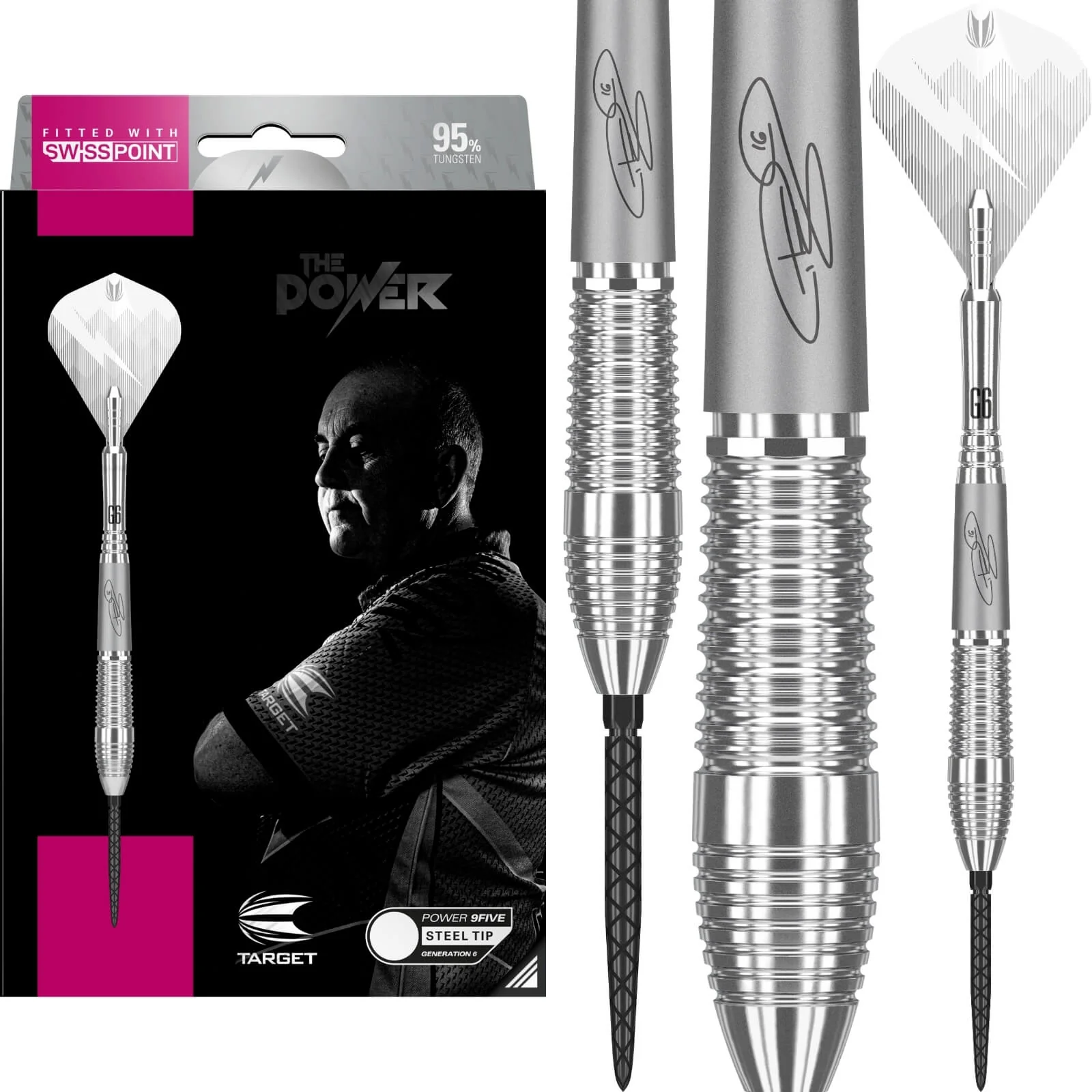 Phil Taylor Power 9Five Gen 6 - Steeldart