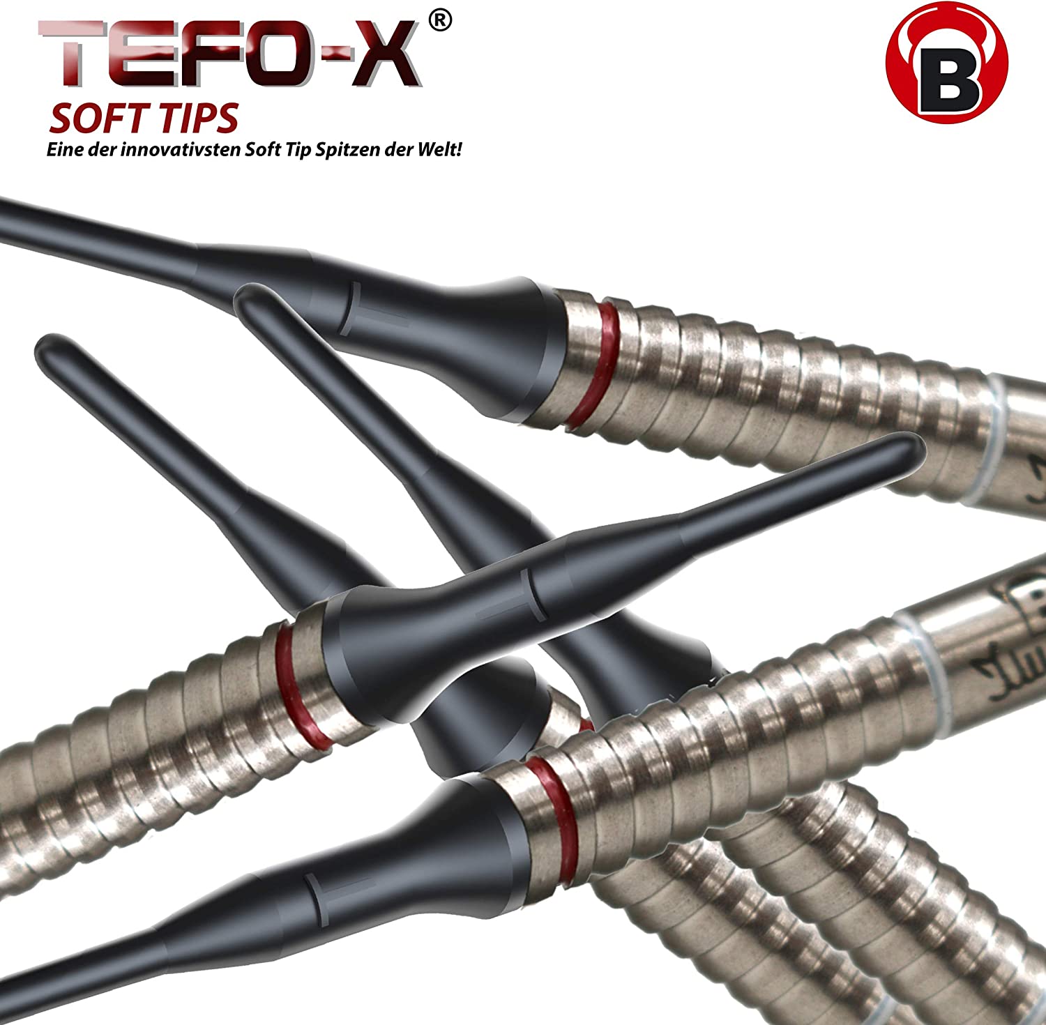 Bull's Tefo-X Soft Tips - Schwarz