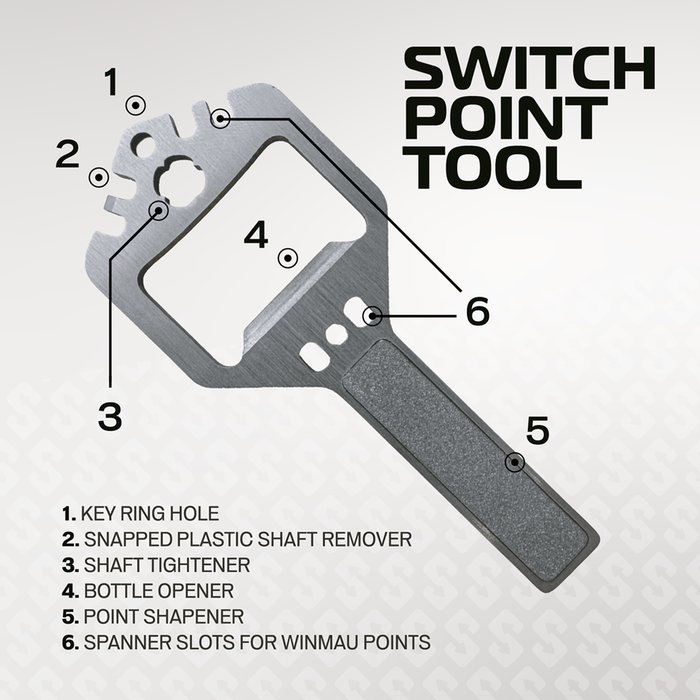 Winmau Switch Point Wave - Wechselspitzen Schwarz