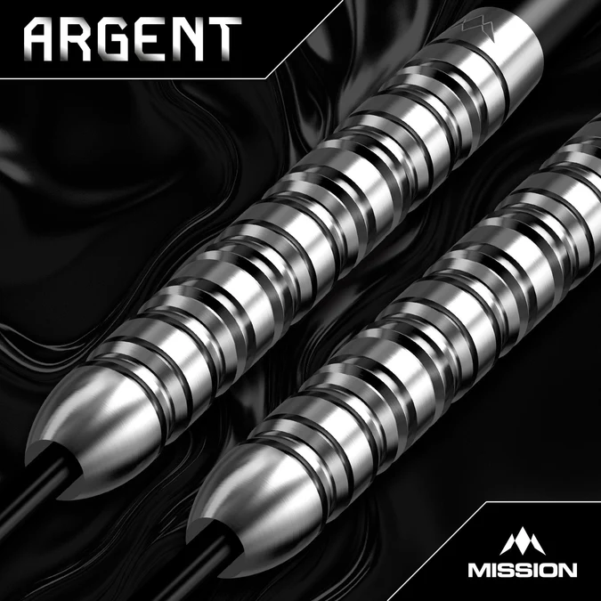Mission Argent 90% Tungsten Darts - Silver - Steeldart